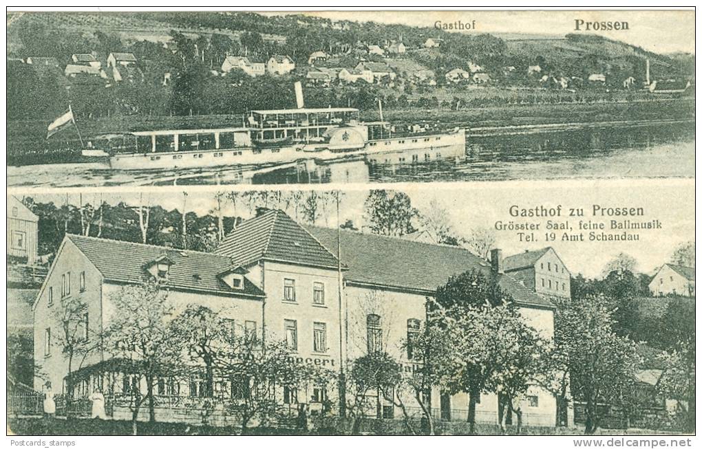 Prossen / Bad Schandau, Gasthof Zu Prossen, 1921 - Bad Schandau