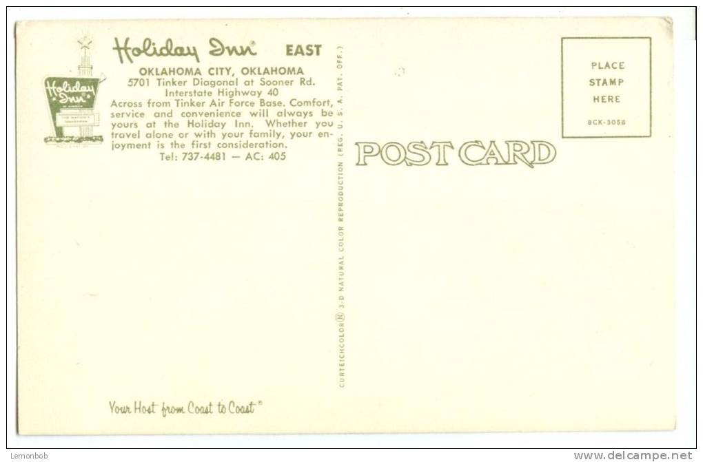 USA, Holiday Inn, Oklahoma City, Oklahoma, Unused Postcard [P8411] - Oklahoma City