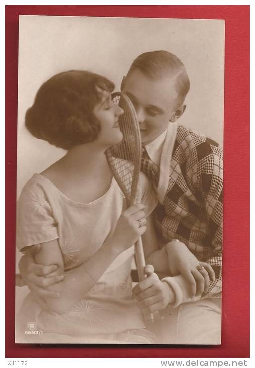 X0769 Couple De Joueur De Tennis,Tennisspieler,raquette.Cachet 1931.6683/1 - Tennis