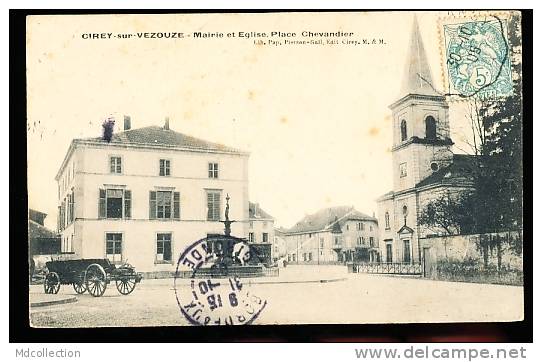 54 CIREY /        Mairie, église - Place Chevandier     / - Cirey Sur Vezouze