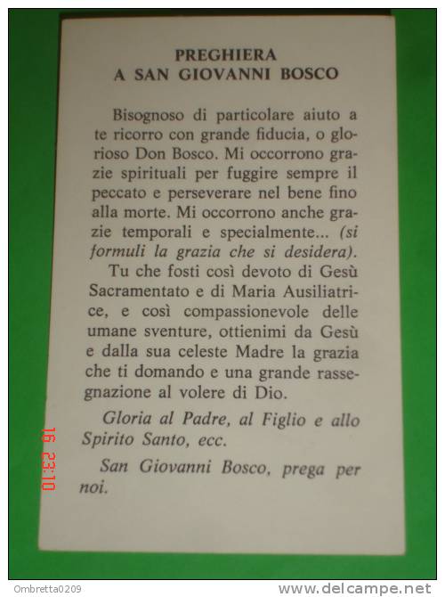 S.GIOVANNI BOSCO Salesiano/Castelnuovo,Asti/Torino VALDOCCO Santuario Maria AUSILIATRICE Santino - Images Religieuses