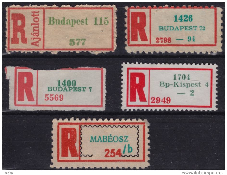 1900-2000 - REGISTERED LETTER LABEL - LOT - Machine Labels [ATM]