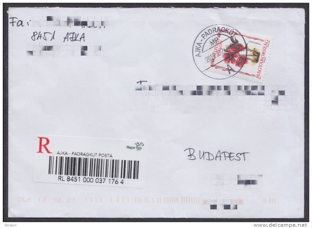 2011 Hungary - INLAND REGISTERED Stamp - Letter Envelope - AJKA PADRAGKÚT - Covers & Documents