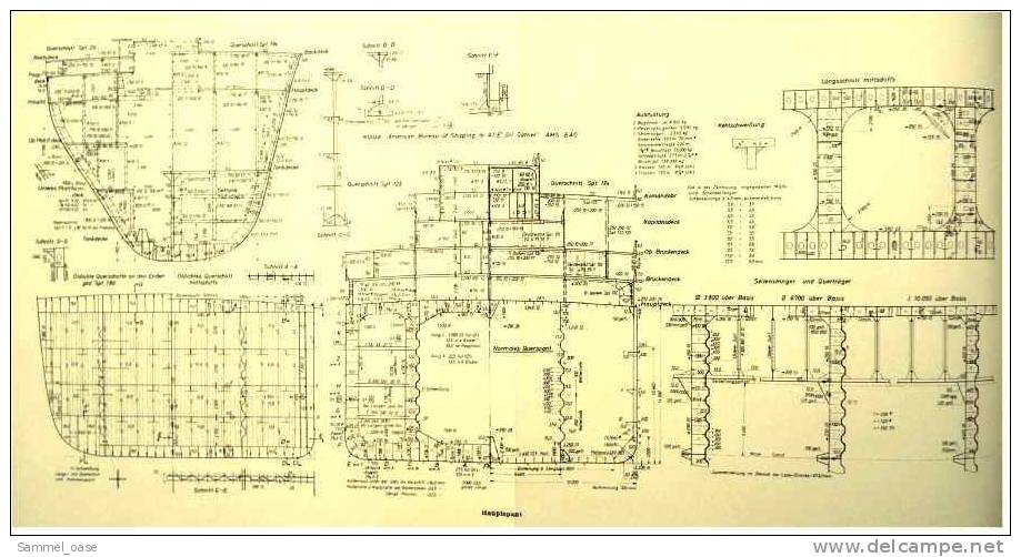 1954 Zeitschrift Hansa - Schiffahrt Schiffbau Hafen  -  Mit 2 Doppelseitigen Schiffbau-Graphiken - Automobile & Transport