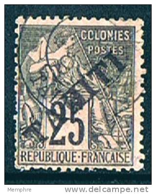 TAHITI   Alphée Dubois 25 Cent Surchargé «TAHITI» Yv 15  Oblitéré - Used Stamps