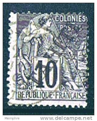 TAHITI   Alphée Dubois 10 Cent Surchargé «TAHITI» Yv 11  Oblitéré - Used Stamps