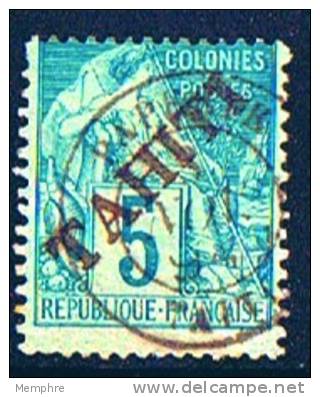 TAHITI   Alphée Dubois 5 Cent Surchargé  «TAHITI»    Yv 10  Oblitéré - Gebruikt