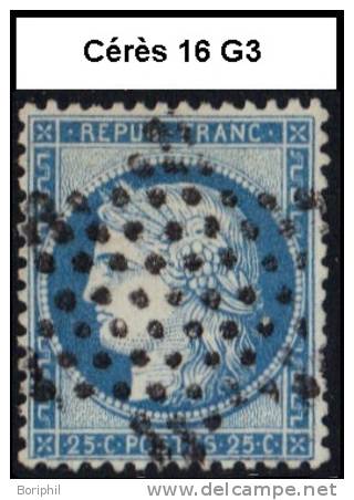 Planchage Cérès 25c. Bleu De 1871 - 16 G3 - 1871-1875 Ceres