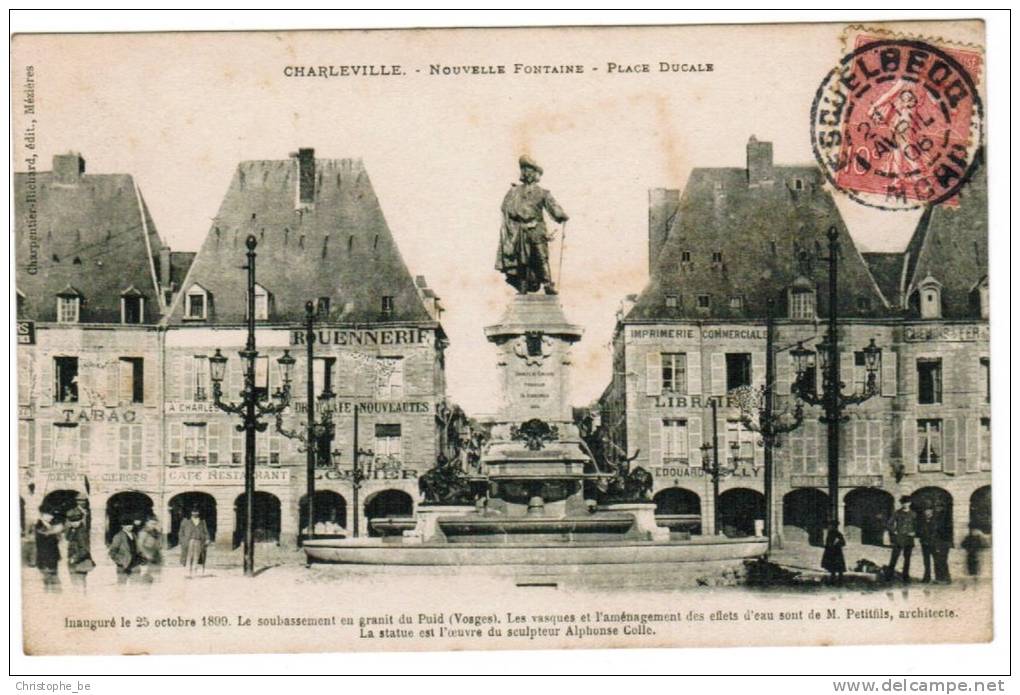 CPA Charleville, Nouvelle Fontaine, Place Ducale (pk3682) - Charleville