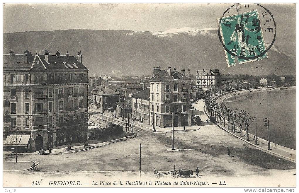 Isère- Grenoble -La Place De La Bastille Et Le Plateau De Saint-Nizier. - Grenoble