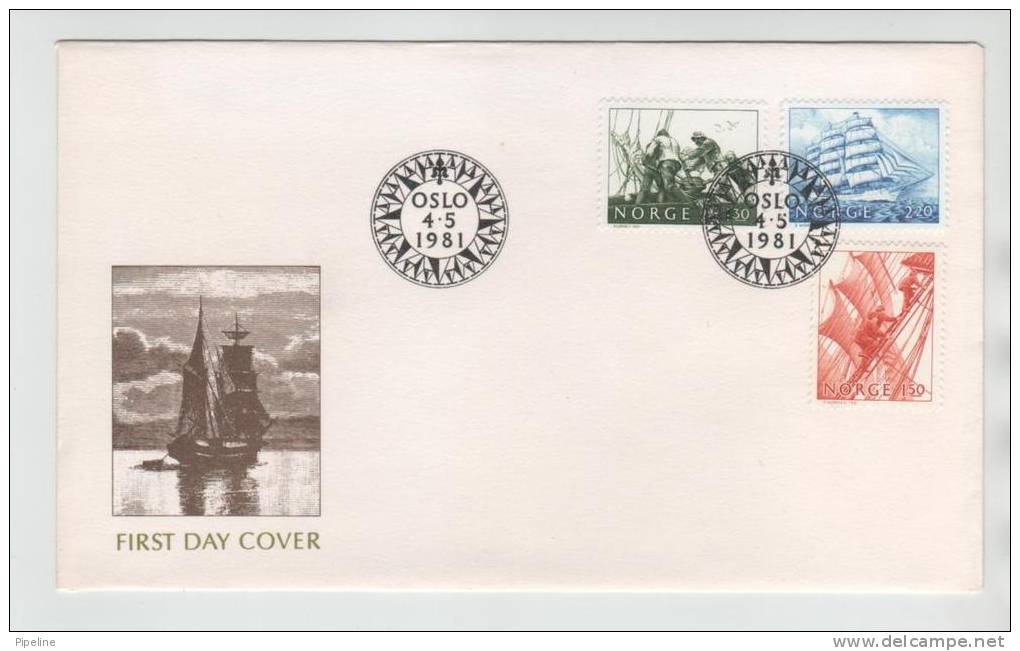 Norway FDC Sailship Christian Radich Complete With Cachet 4-5-1981 - FDC