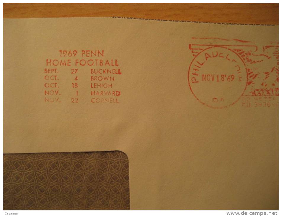 USA Philadelphia 1969 Cancel Cover American Football Cup Soccer Futbol Americano Super Bowl - Copa América