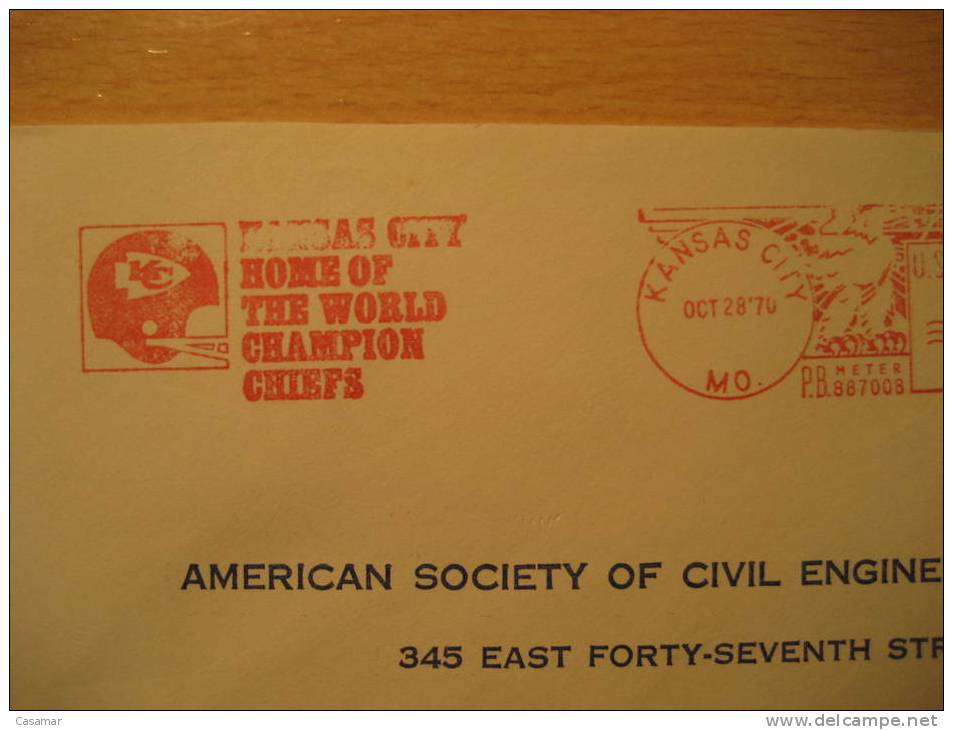 USA Kansas 1970 Chiefs Cancel Cover American Football Cup Soccer Futbol Americano Super Bowl - Coupe D'Amérique Du Sud Des Nations