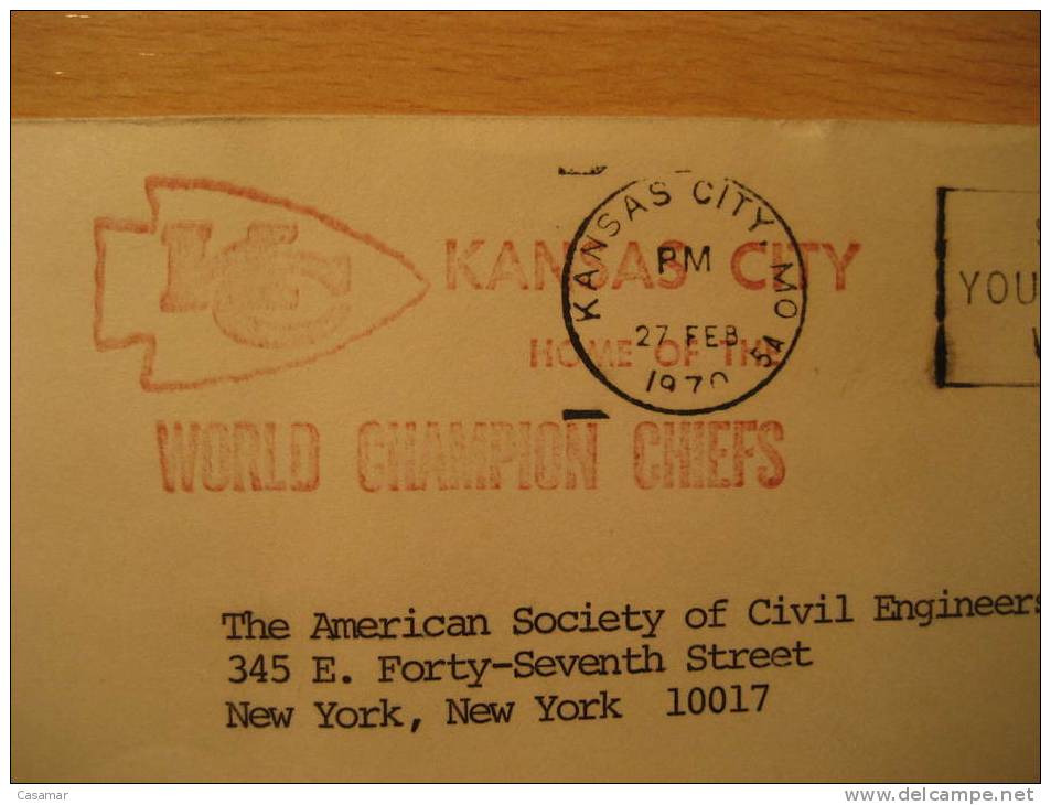 USA Kansas 1970 Chiefs Cancel Cover American Football Cup Soccer Futbol Americano Super Bowl - Copa America