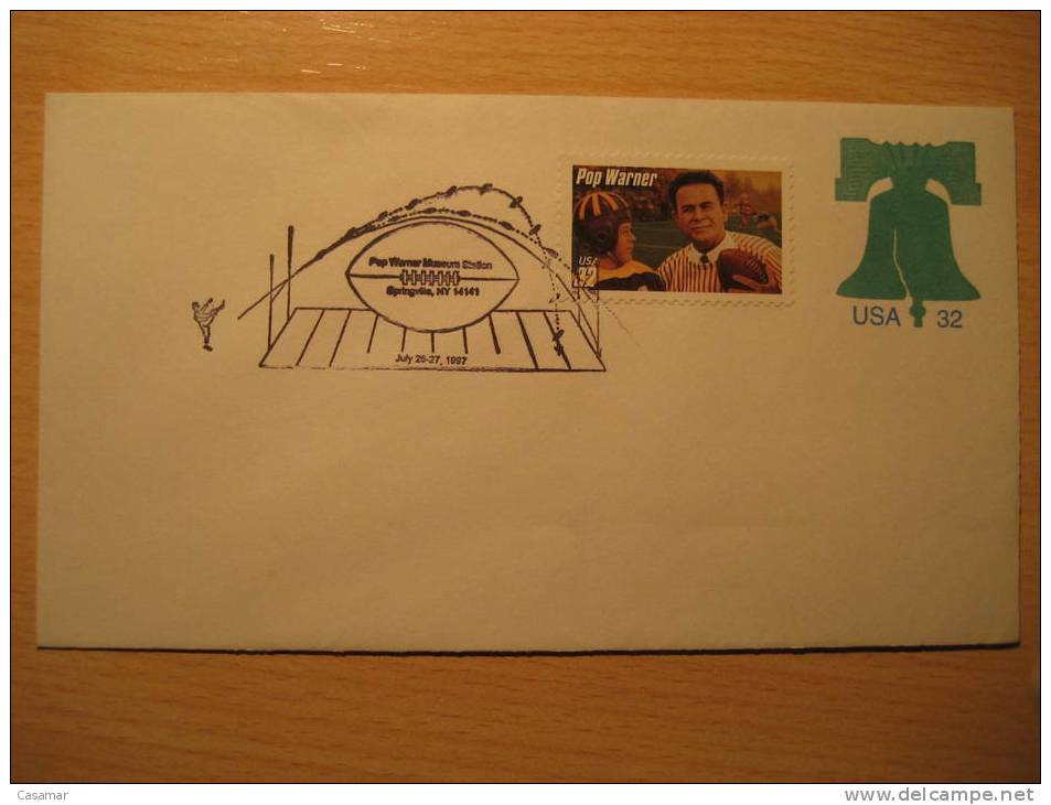 USA Springville 1997 Pop Warner Museum Cancel Cover American Football Cup Soccer Futbol Americano Super Bowl - Copa América