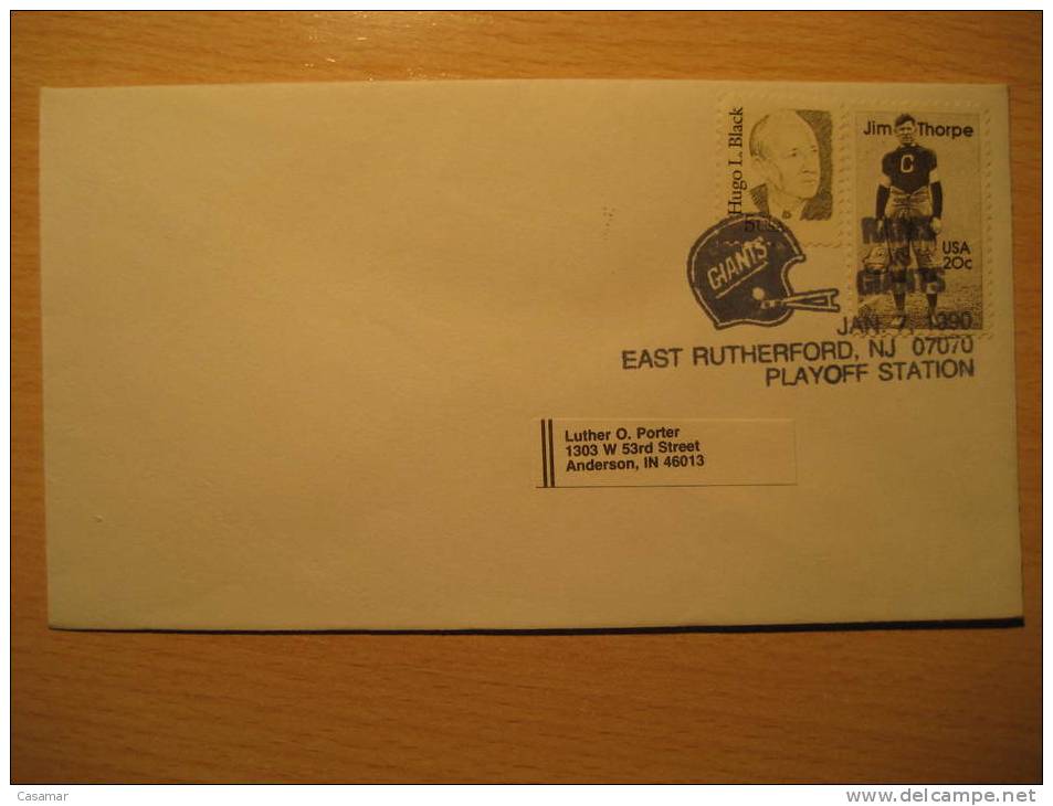 USA East Rutherford 1990 Giants Cancel Cover American Football Cup Soccer Futbol Americano Super Bowl - Fußball-Amerikameisterschaft