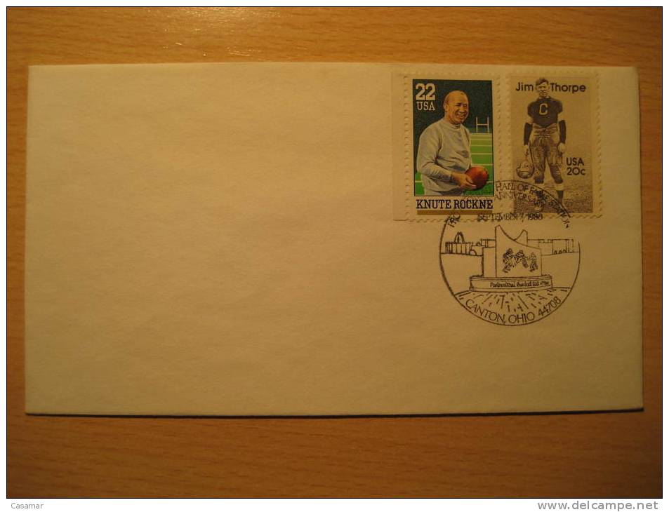 USA Canton 1988 Cancel Cover American Football Cup Soccer Futbol Americano Super Bowl - Coupe D'Amérique Du Sud Des Nations