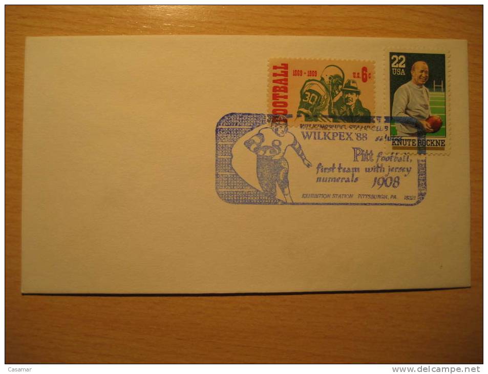 USA Pittsburgh 1988 Pitt Cancel Cover American Football Cup Soccer Futbol Americano Super Bowl - Coupe D'Amérique Du Sud Des Nations