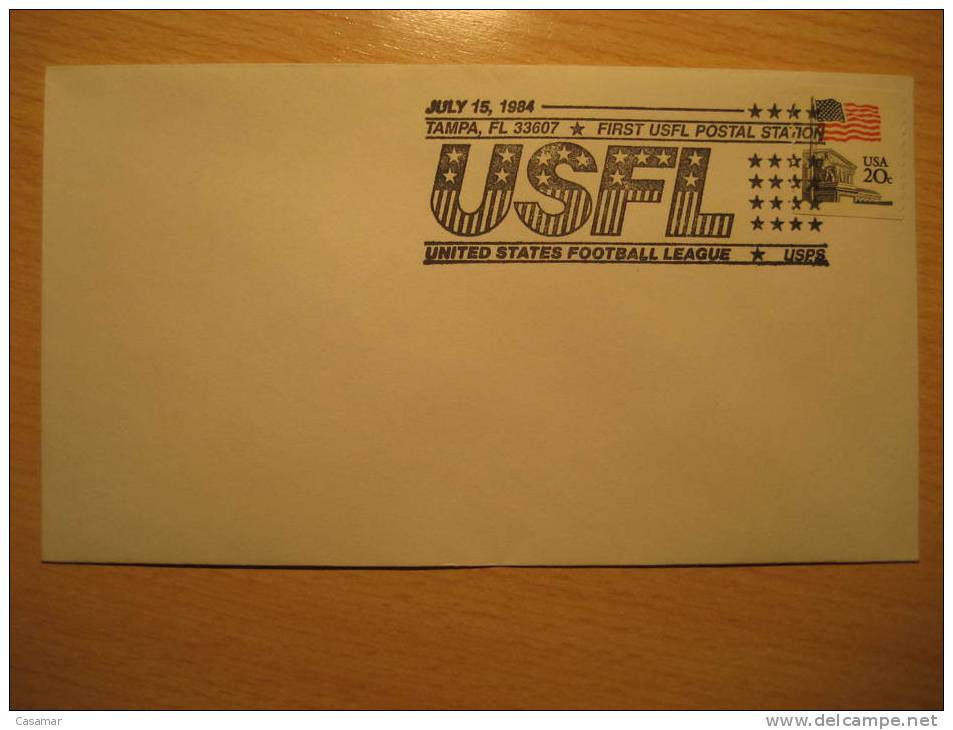 USA Tampa 1984 USFL Cancel Cover American Football Cup Soccer Futbol Americano Super Bowl - Fußball-Amerikameisterschaft