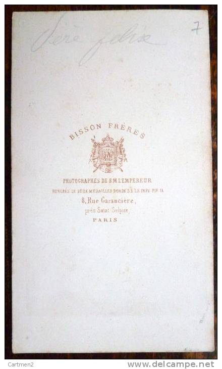 PHOTO CDV XIXeme : LE PERE FELISE PRETRE CURE ABBE DIACRE EVEQUE RELIGION PAR BISSON FRERES A PARIS - Ancianas (antes De 1900)