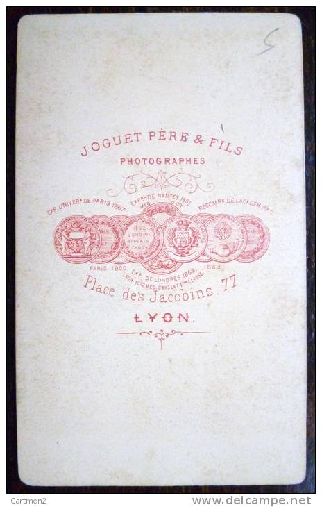 PHOTO CDV XIXeme : PERSONNAGE RELIGIEUX VICAIRE PRETRE CURE ABBE MOINE DIACRE EVEQUE RELIGION PAR JOGUET LYON - Anciennes (Av. 1900)