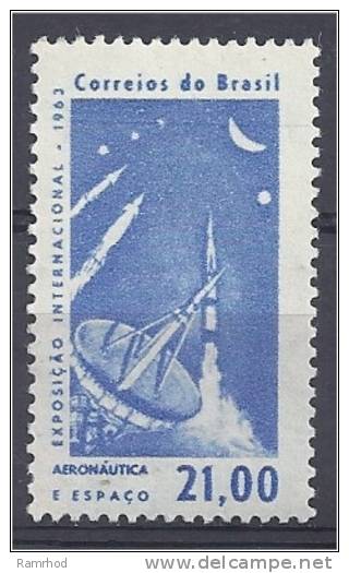 BRAZIL 1963 Int Aeronautics And Space Exn, Sao Paulo. - 21cr  Rocket And Aerial MH - Ongebruikt