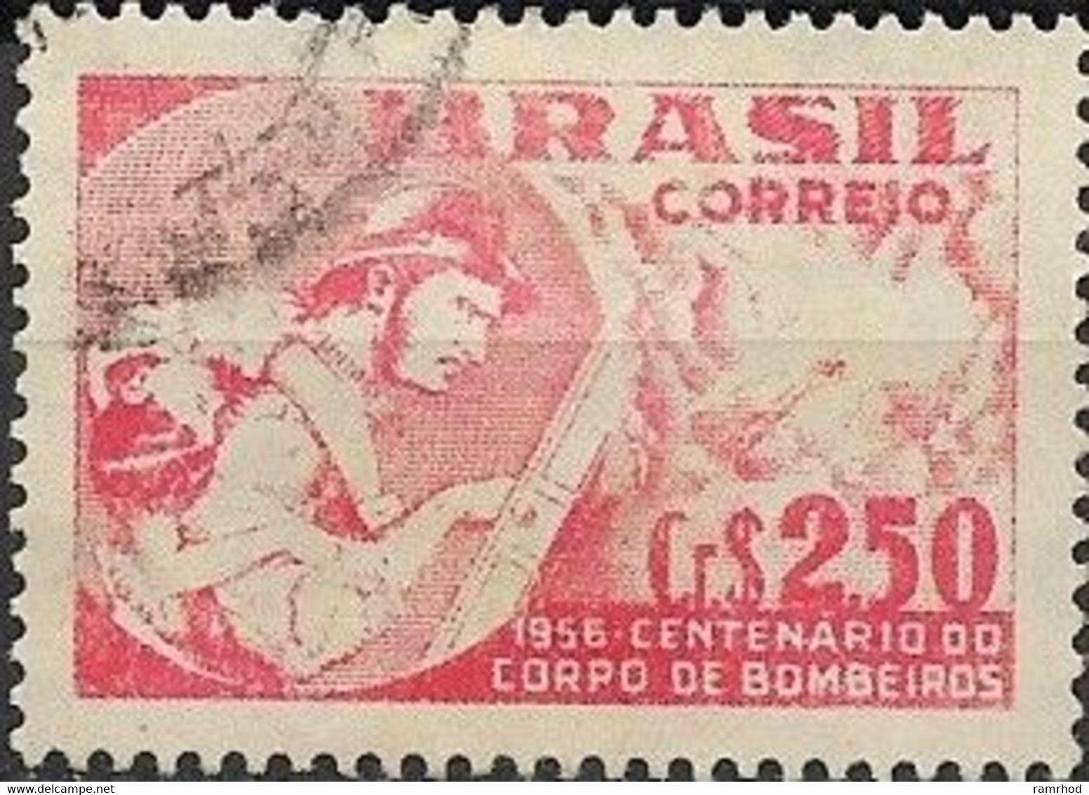 BRAZIL 1956 Centenary Of Firemen's Corps, Rio De Janeiro. - 2cr50 Rescue Work FU - Used Stamps