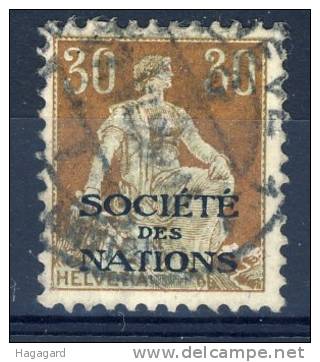 C580. Schweiz 1922.The League Of Nations. Michel 6. Cancelled(o) - Officials