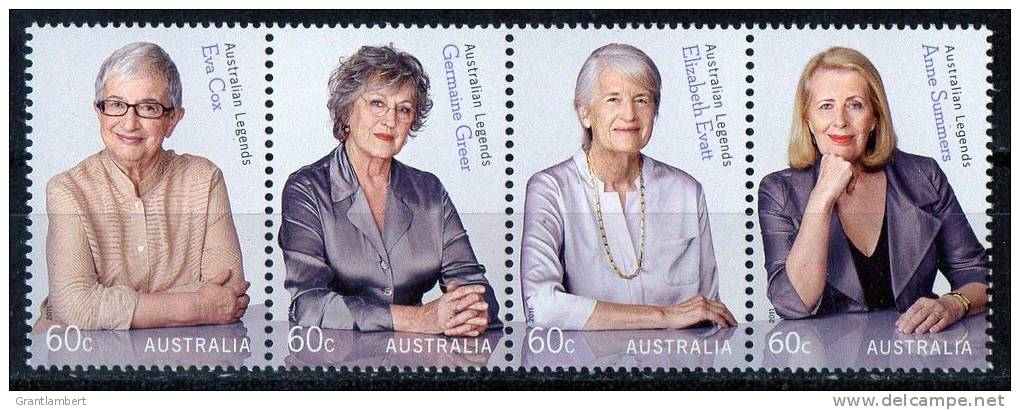 Australia 2011 Legends - Women Strip Of 4 MNH - Mint Stamps