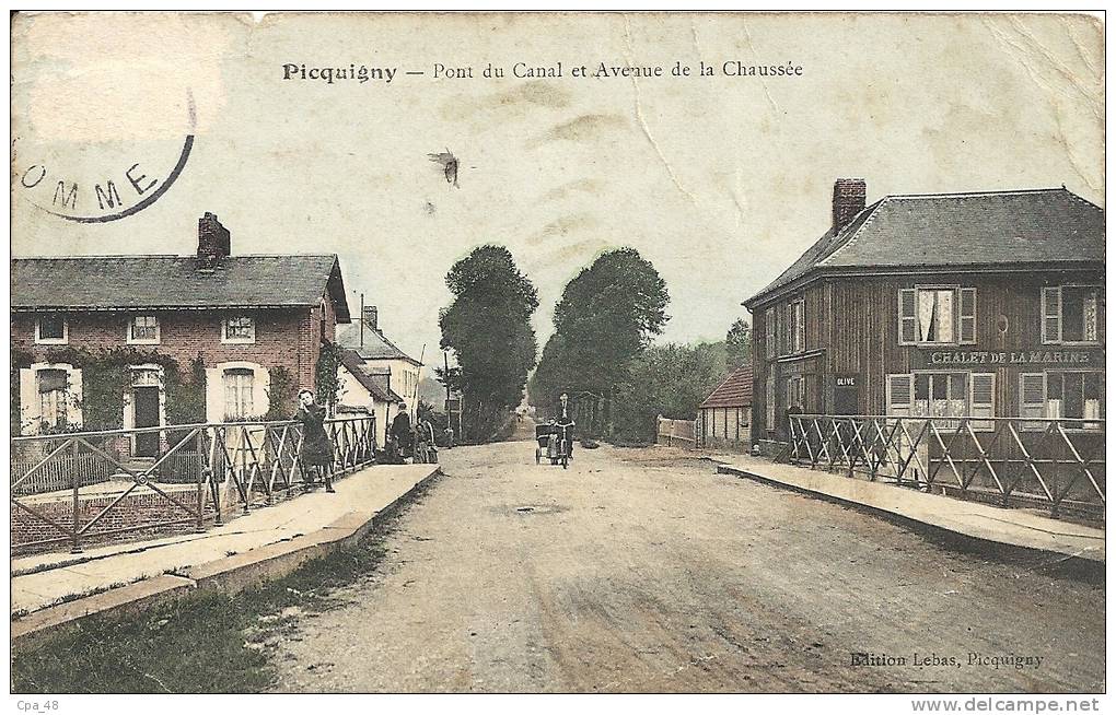Somme- Picquigny -Pont Du Canal Et Avenue De La Chaussée. - Picquigny