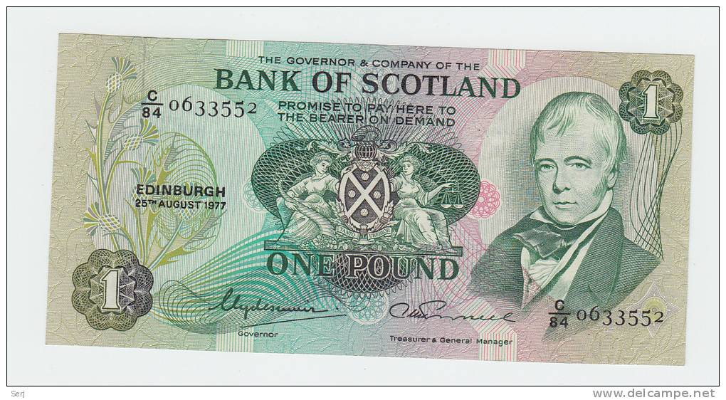 SCOTLAND 1 POUND 1977 AUNC P 111 - 1 Pound