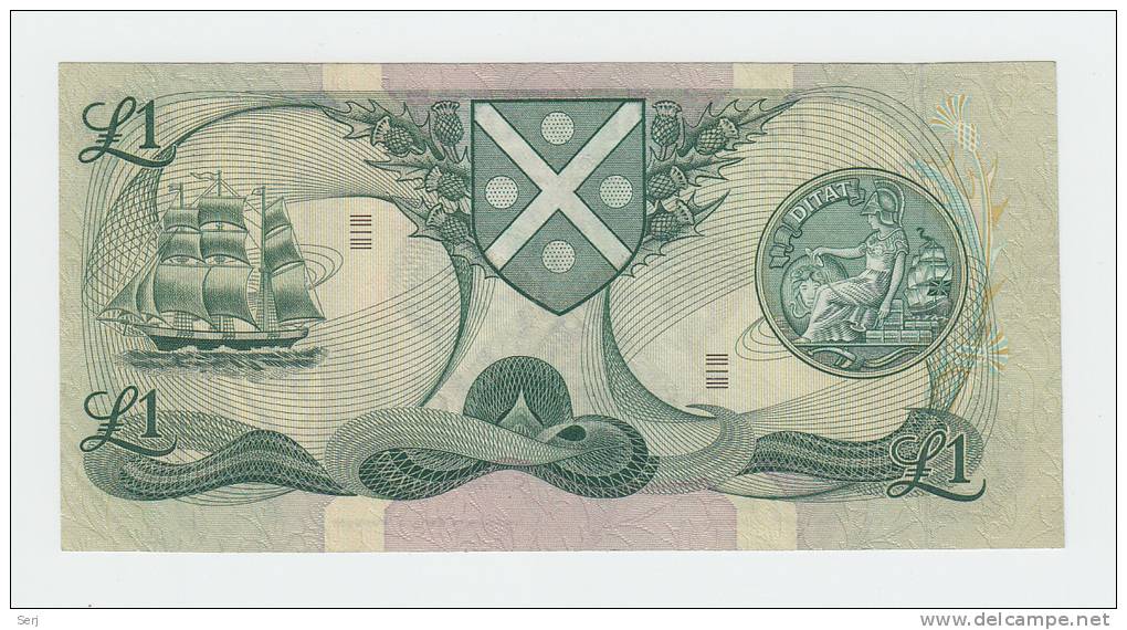 SCOTLAND 1 POUND 1977 AUNC P 111 - 1 Pound