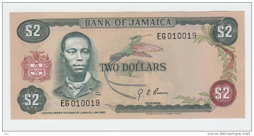 Jamaica 2 Dollars 1960 (1976) UNC NEUF P 60a 60 A - Jamaique