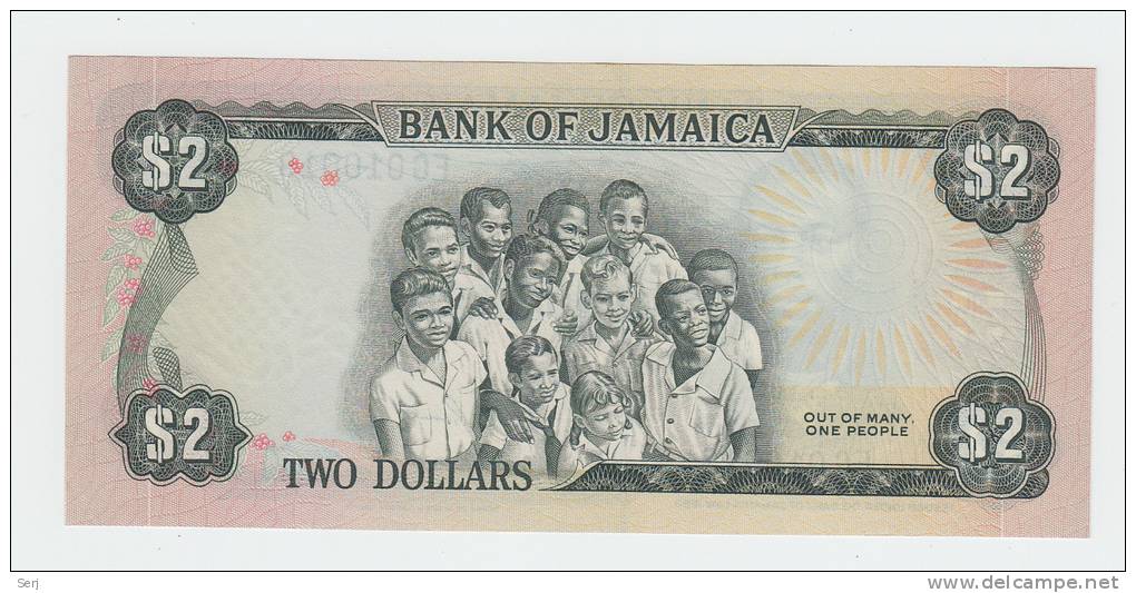 Jamaica 2 Dollars 1960 (1976) UNC NEUF P 60a 60 A - Jamaique