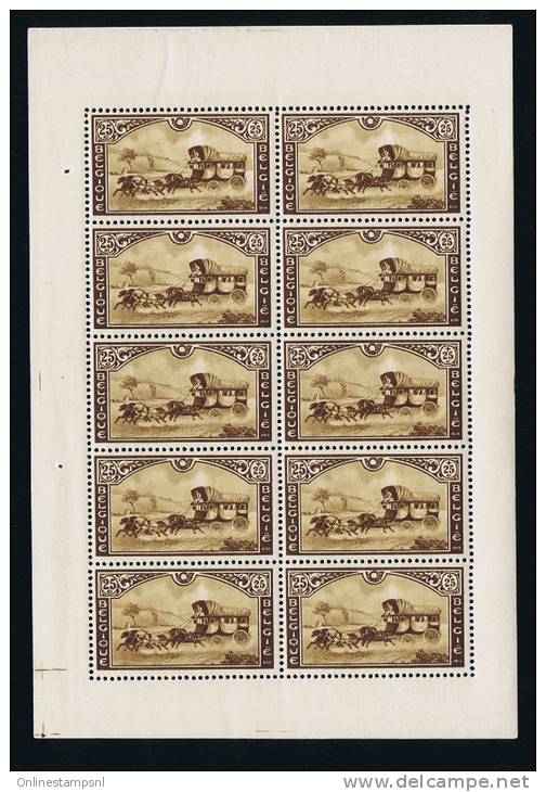 Belgium: 1935 F 407-9 MNH/Neuf**  Small Blocks, Some Small Wrinkels Cat Value &euro; 175 - Ungebraucht