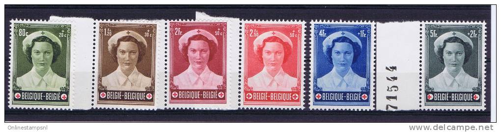 Belgium: 1953 912-917  MNH/Neuf** - Ungebraucht