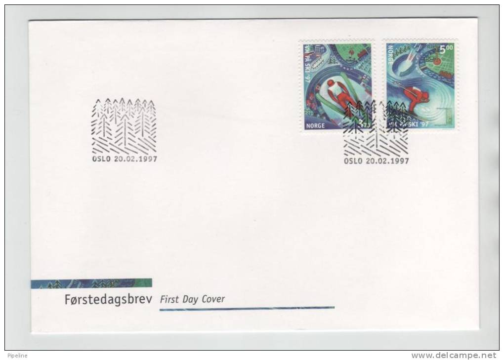 Norway FDC 20-2-1997 World Championship Skiing Norway With Cachet - FDC