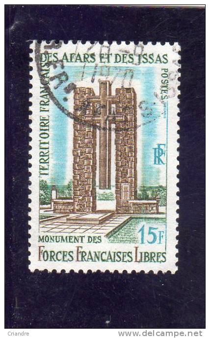 Afars Et Issas: Année 1969(Monument Des Forces Françaises Libres à Djibouti) N°347 - Used Stamps