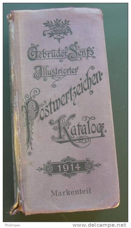 Old World Catalog: "POSTWERTZEICHEN KATALOG", GEBRÜDER SENF 1914 - Sonstige & Ohne Zuordnung