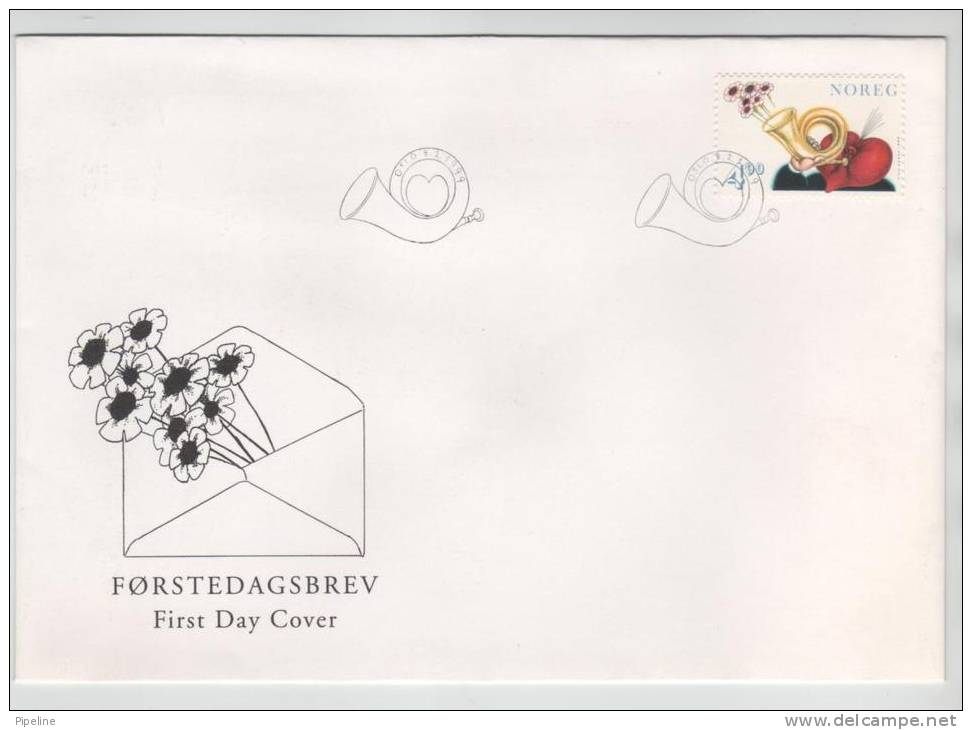 Norway FDC 8-2-1999 Valentines Day With Cachet - FDC