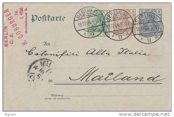 DR GS Zfr. Minr.69,70 Berlin 18.10.04 Gel. Nach Italien - Briefe U. Dokumente