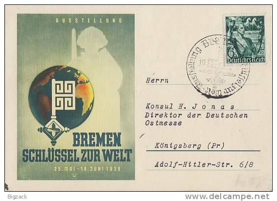 DR Sonderkarte Bremen Schlüssel Zur Welt EF Minr.662 SST - Briefe U. Dokumente