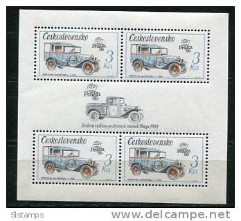 Czechoslovakia 1987 Sheet  Sc 2657 Mi Block 70 MNH  4 Stamps+1 Label CV 10 Euro - Ongebruikt