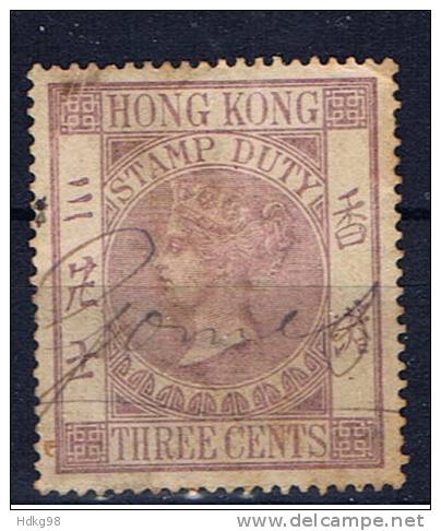 HK Hongkong 18.. Mi Yz Victoria Stempelmarke??? - Postal Fiscal Stamps