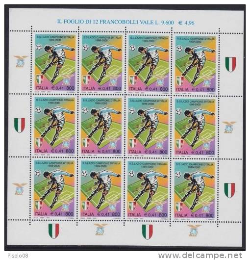 ITALIA 2000 LAZIO CAMPIONE D'ITALIA MINIFOGLIO ** MNH FIOR DI STAMPA - Neufs