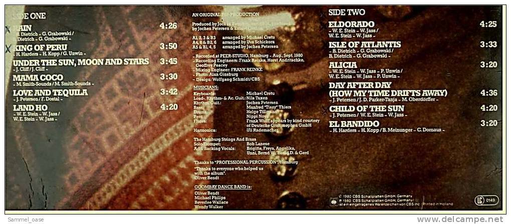 LP  Goombay Dance Band  -  Land Of Gold  ,  12 Titel 1980  ,  CBS Schallplatten GmbH - Disco, Pop