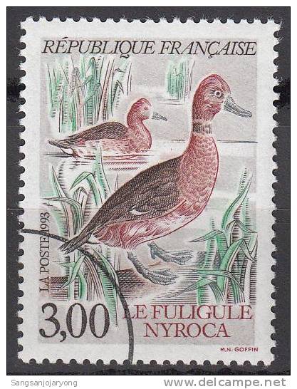 Specimen, France Sc2321 Water Bird, Duck, Fuligule Nyroca, Canard - Entenvögel