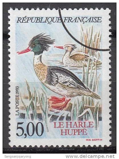 Specimen, France Sc2323 Water Bird, Duck, Harle Huppe, Canard - Entenvögel