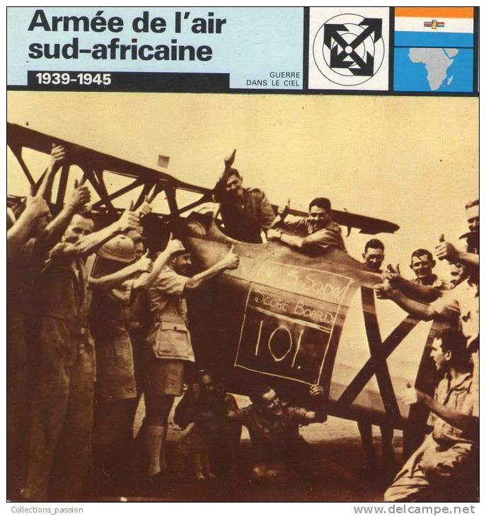 Image , Groupe De Chasse N° 3 De L´aviation Sud Africaine Fête La Destruction Du 101 E Appareil De L´axe - Airplanes