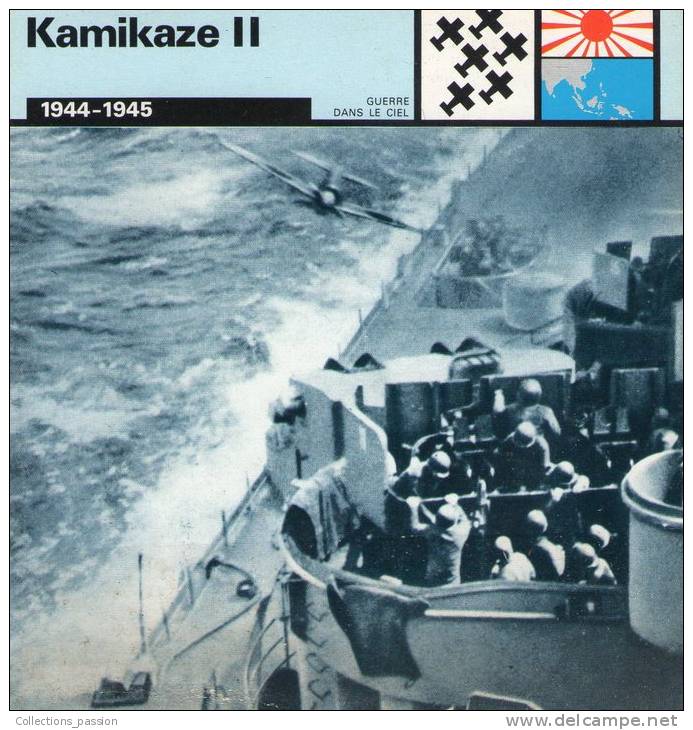 Image , Kamikase Touchant Un Croiseur Américain  , Avions , Aviation - Vliegtuigen